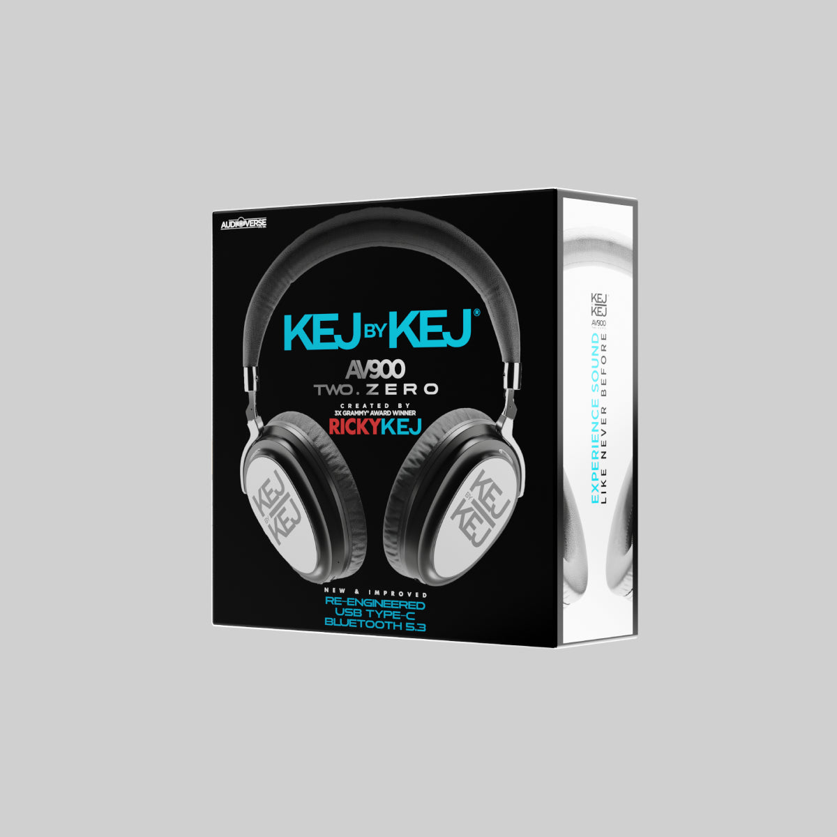 KEJBYKEJ® India's 1st and Only Headphone Brand Created by a 3X Grammy® Winning Artist Ricky Kej | AV900 ANC Version 2.0 | Bluetooth v5.2 | USB-C | Beige | 20 Hours Playtime | Android or iOS | Midnight Black