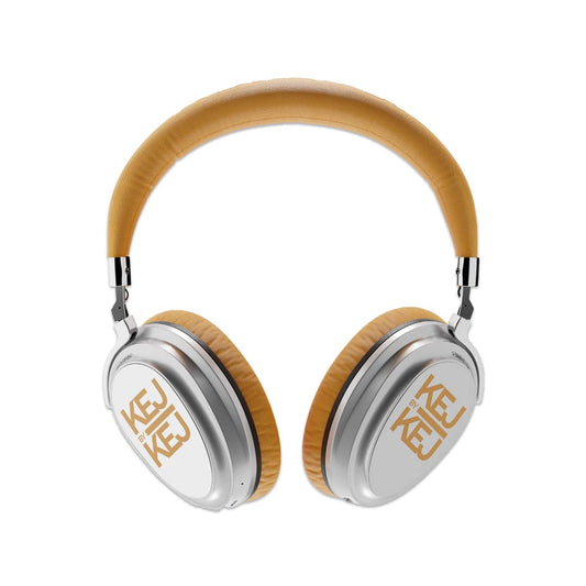 KEJBYKEJ® India's 1st and Only Headphone Brand Created by a 3X Grammy® Winning Artist Ricky Kej | AV900 ANC Version 2.0 | Bluetooth v5.2 | USB-C | Beige | 20 Hours Playtime | Android or iOS | | Beige Colour
