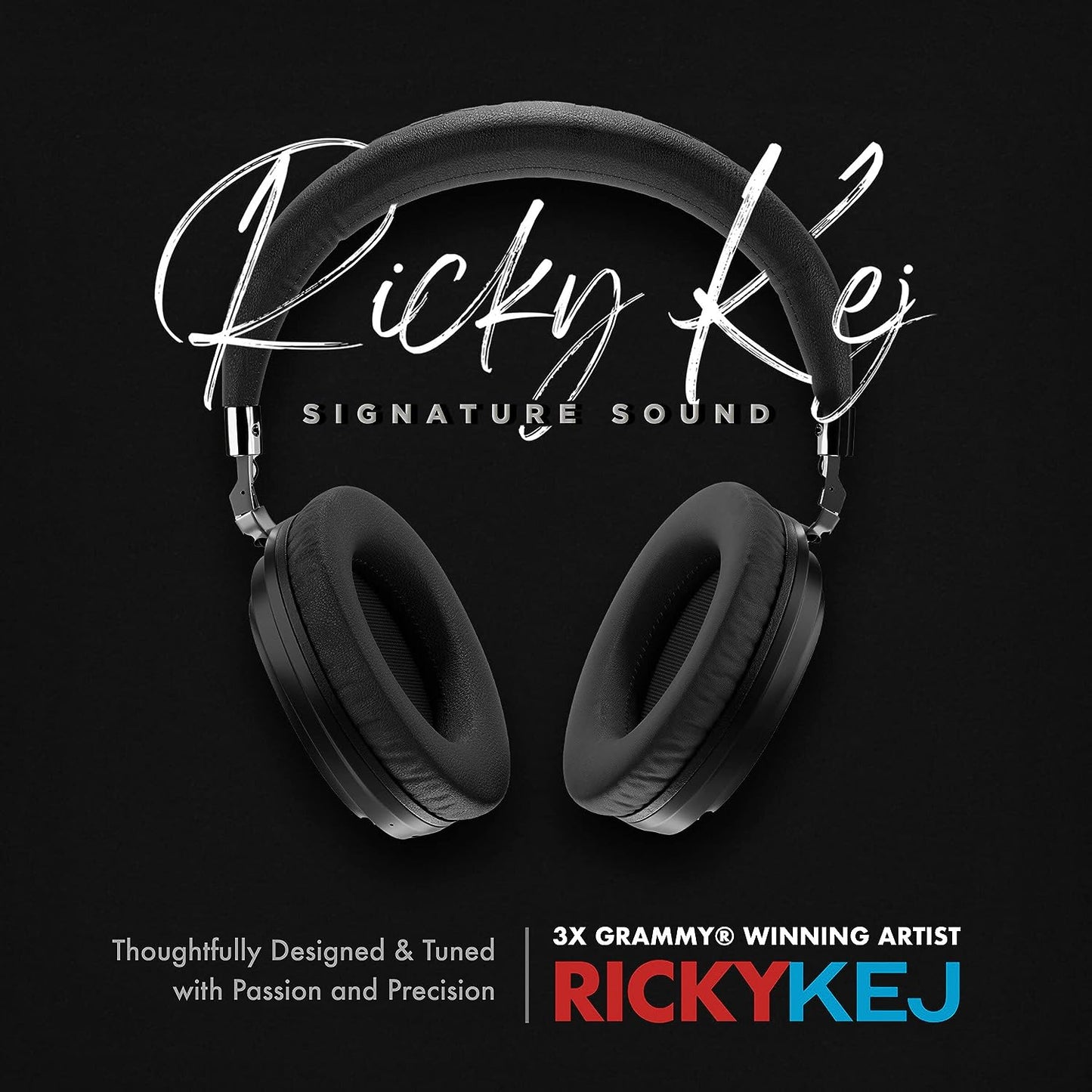 KEJBYKEJ® India's 1st and Only Headphone Brand Created by a Grammy® Winning Artist | AV900 ANC | Beige | Designed by 3X Grammy® Award Winner Ricky Kej | 20 Hours of Playtime | Android or iOS | Midnight Black Colour