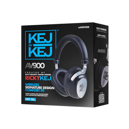 KEJBYKEJ® India's 1st and Only Headphone Brand Created by a Grammy® Winning Artist | AV900 ANC | Beige | Designed by 3X Grammy® Award Winner Ricky Kej | 20 Hours of Playtime | Android or iOS | Midnight Black Colour
